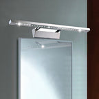 Madigas | Rectangular Interior Mirror Light Stainless Steel 16"/19.5" W LED Modern Wall-Mounted Light in Chrome, Warm/White Lighting