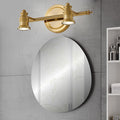 Linear Bathroom Vanity Mirror Light Traditionalism Metal 2/3/4-Bulb Brass Wall Sconce Lighting | Madigas