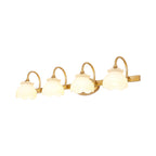 Blossom Bathroom Vanity Mirror Light Traditional Metal LED 2/3/4 Heads Brass Wall Mounted Lamp | Madigas