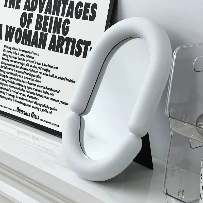 Madigas | Elegant Irregular Oval Shaped Tabletop Mirror for Home Décor