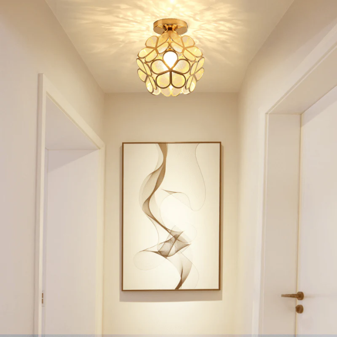Luxurious Glass Flower Ceiling Lamp