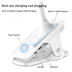 Simple LED Clip Desk Lamp Rechargeable Eye Protection Night Light