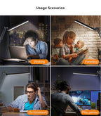 LED foldable long arm clip eye protection USB reading desk lamp