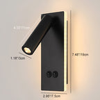 Modern Minimalist Rectangular Round Iron Aluminium LED Wall Lamp For Bedroom