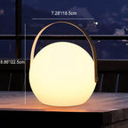 Modern simplicity plastic round square hand LED table lamp for outdoor patio