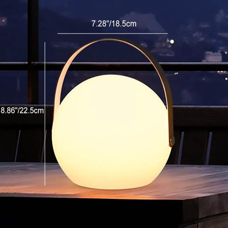 Modern simplicity plastic round square hand LED table lamp for outdoor patio