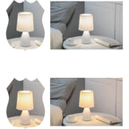 Scandinavian Retro Table Lamp with Folded Shade and Glass Base