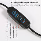 LED foldable long arm clip eye protection USB reading desk lamp