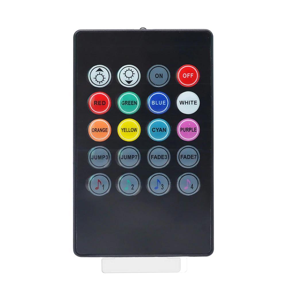 Car RGB LED Strip Light Wireless Remote Control and Voice Control
