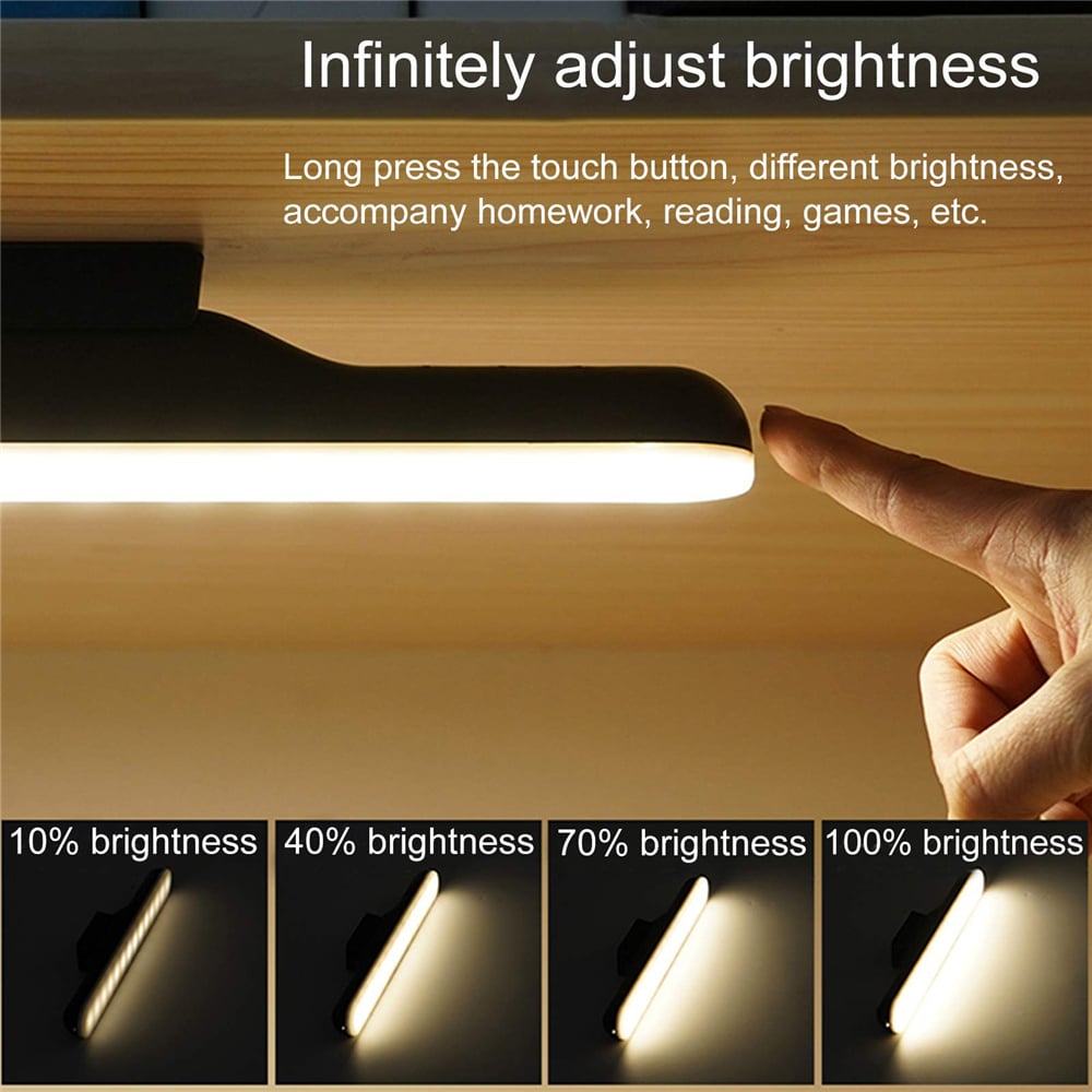 Magnetic rechargeable touch lamp with long battery life