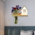 Wood House Wall Lamp Industrial Cream Glass 1-Light Restaurant LED Wall Lights, Left/Right