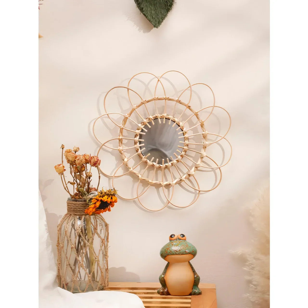 Madigas | Handmade Rattan Decorative Wall Mirror