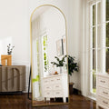 Madigas | Elegant Arched Full-Length Gold Mirror with High-Definition Aluminum Frame