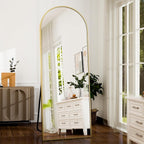 Madigas | Elegant Arched Full-Length Gold Mirror with High-Definition Aluminum Frame