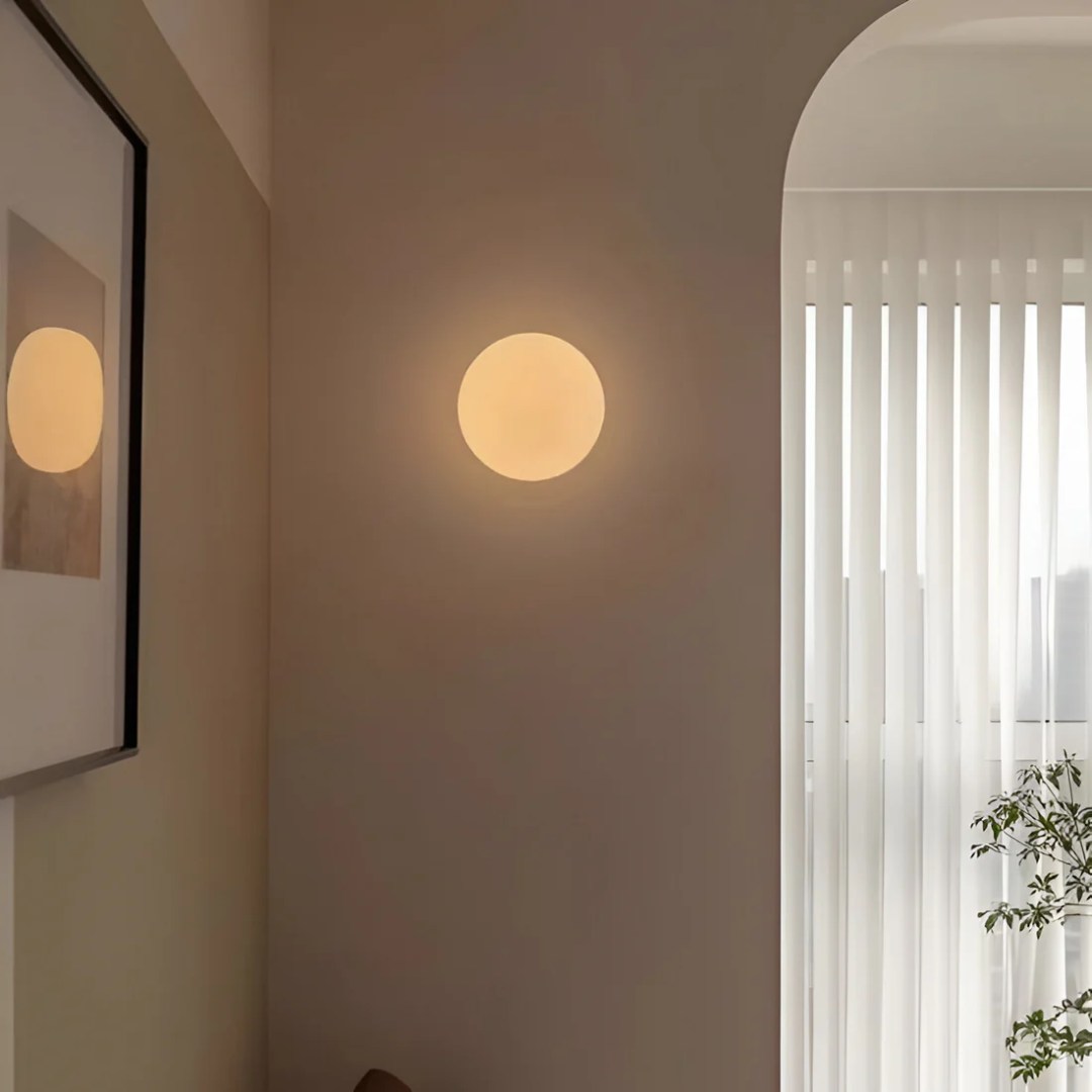 Stylish glass wall lamp