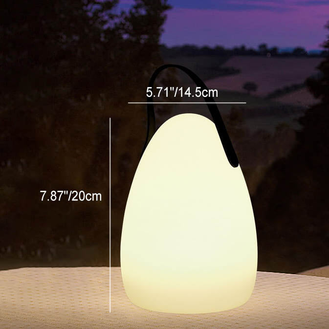 Modern simplicity plastic round square hand LED table lamp for outdoor patio
