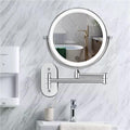 Illuminated wall mirror with 10x magnification and USB charging function | Madigas