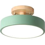 Modern LED ceiling light made of wood – Quinn ceiling lamp for living room, hallway, bedroom, and dining room