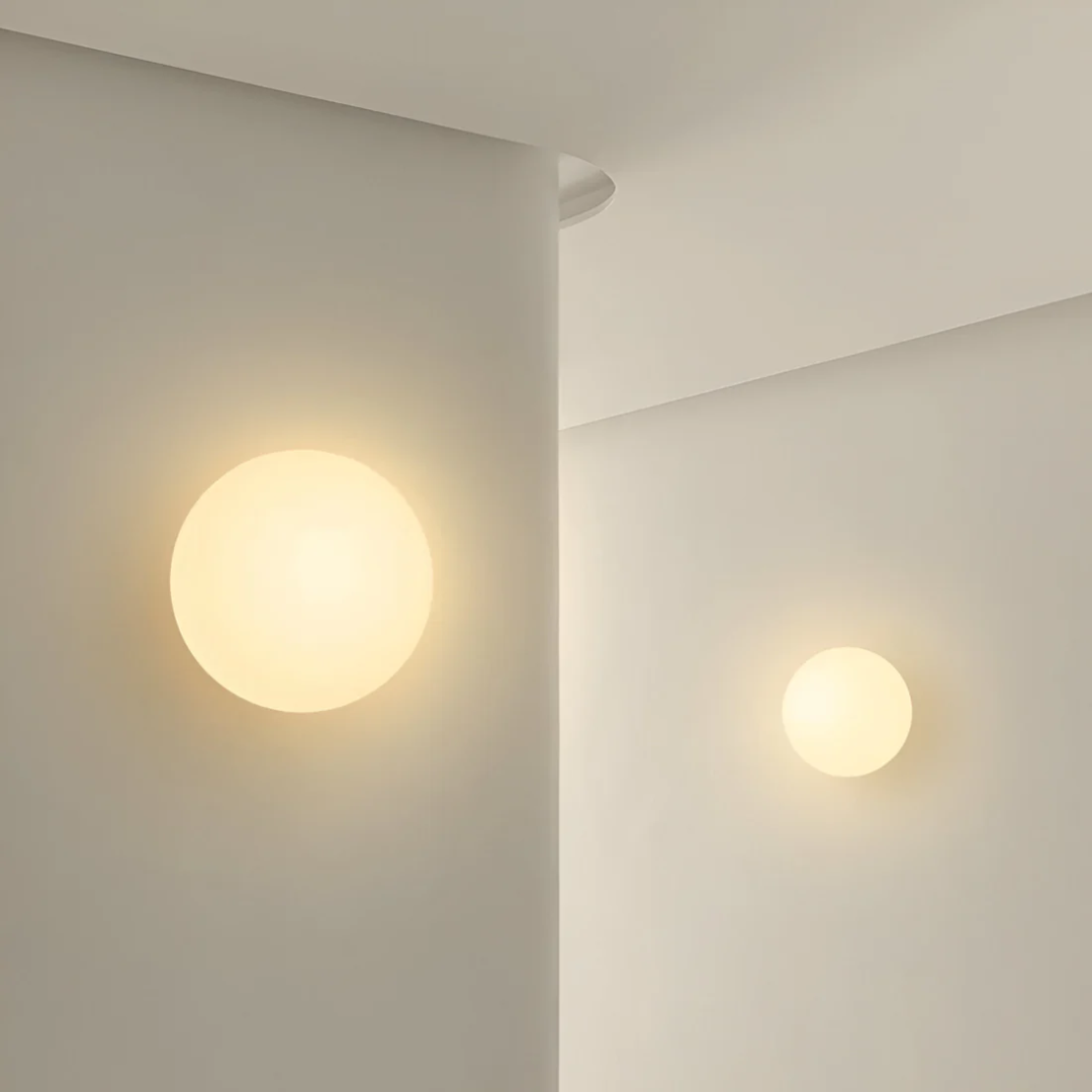 Stylish glass wall lamp
