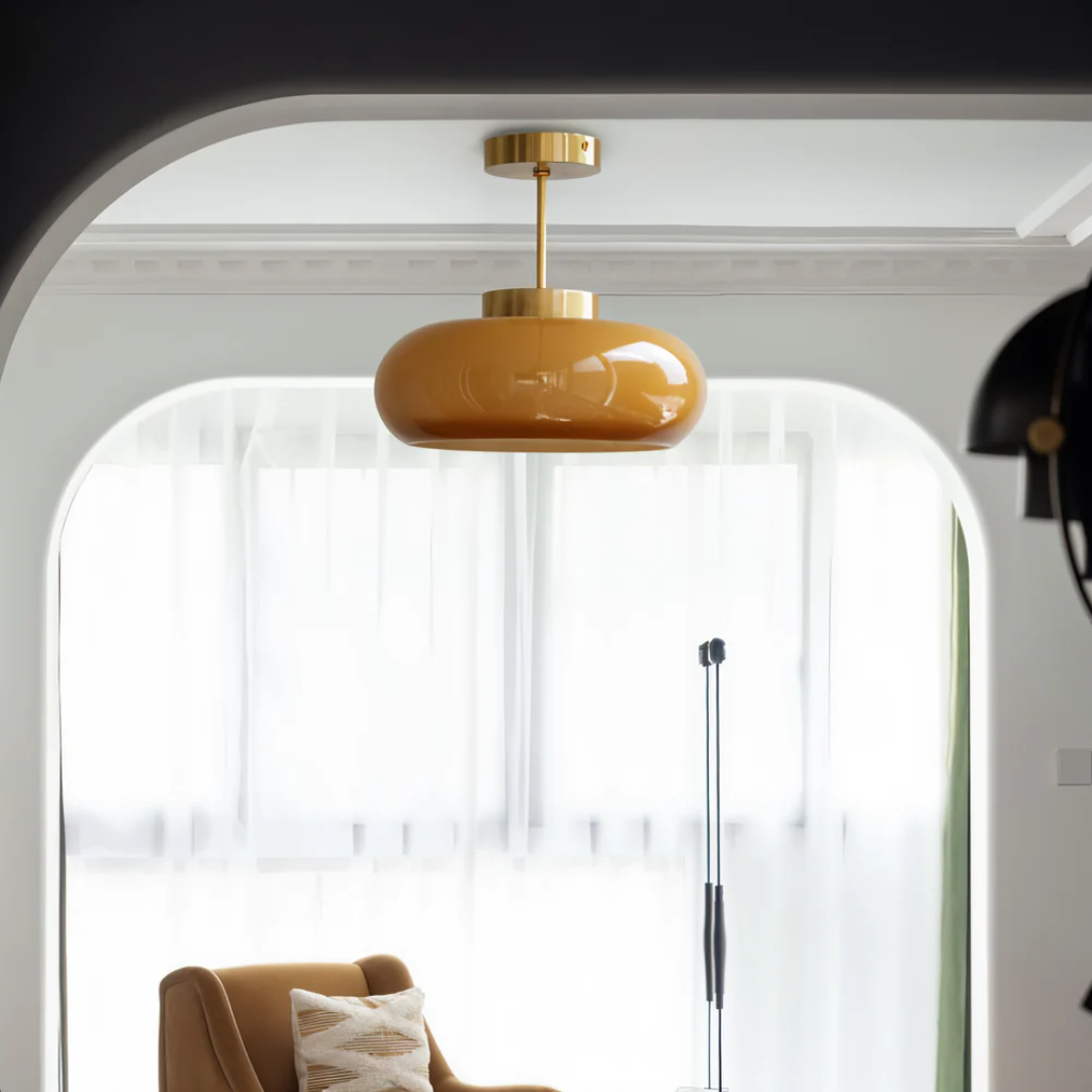 Vintage Yellow Ceiling Light