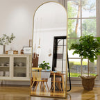 Madigas | Elegant Arched Full-Length Gold Mirror with High-Definition Aluminum Frame