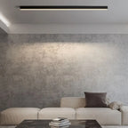 Black metal ceiling lamp LED linear minimalist modern design