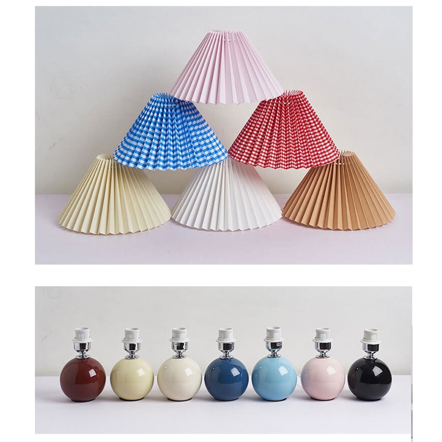 Nordic minimalist 1-light table lamp made of ceramic with folds