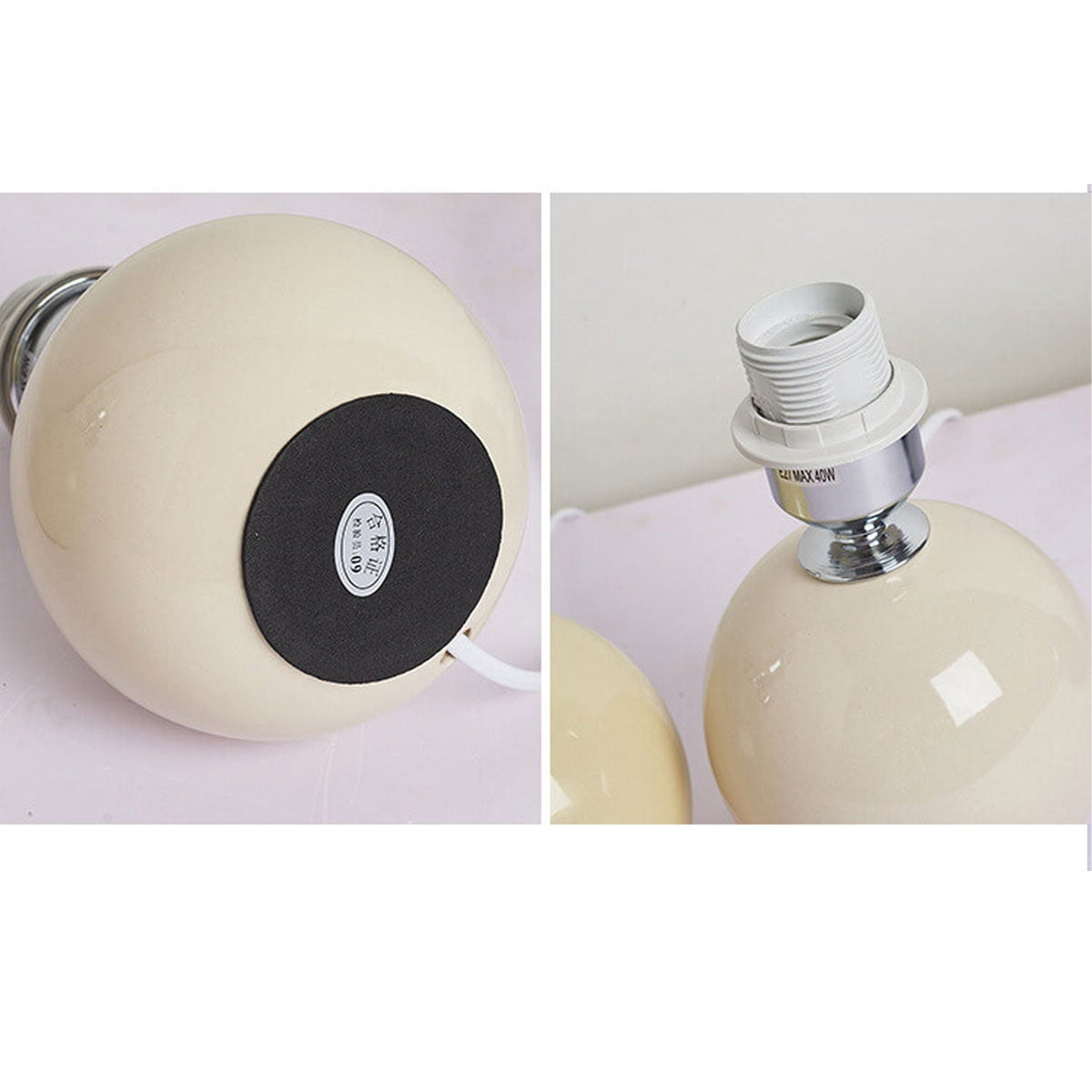 Nordic minimalist 1-light table lamp made of ceramic with folds