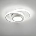 Modern LED ceiling lamp 18W | Creative design with 2 rings | Energy-saving lighting for living room & office 24 cm