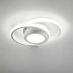 Modern LED ceiling lamp 18W | Creative design with 2 rings | Energy-saving lighting for living room & office 24 cm