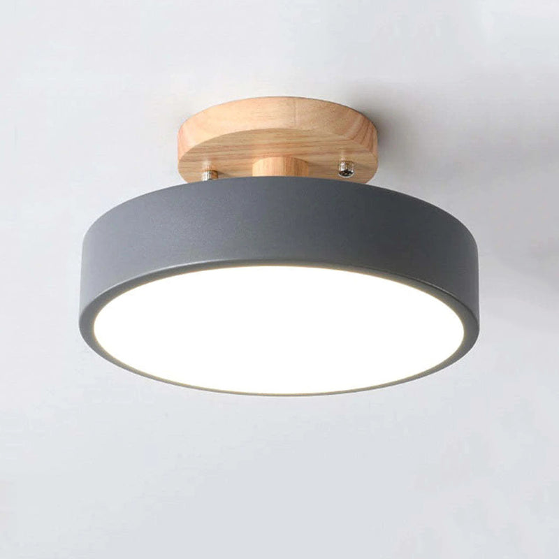Modern LED ceiling light made of wood – Quinn ceiling lamp for living room, hallway, bedroom, and dining room