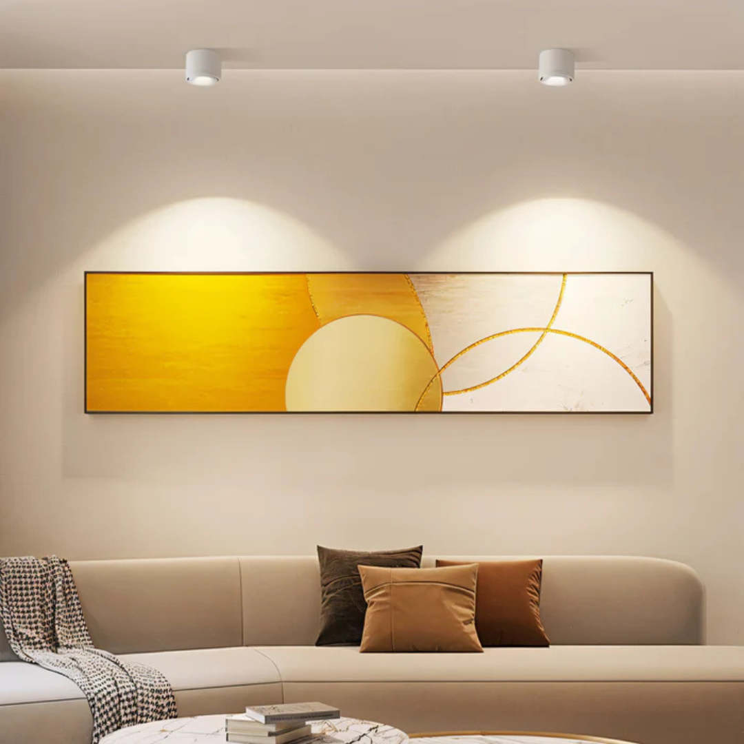 Minimalistic LED Ceiling Lamp | 360° Rotatable Design