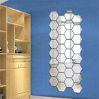 Madigas | Hexagonal Mirror Wall Sticker