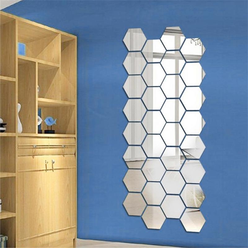 Madigas | Hexagonal Mirror Wall Sticker
