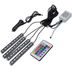 Car RGB LED Strip Light Wireless Remote Control and Voice Control