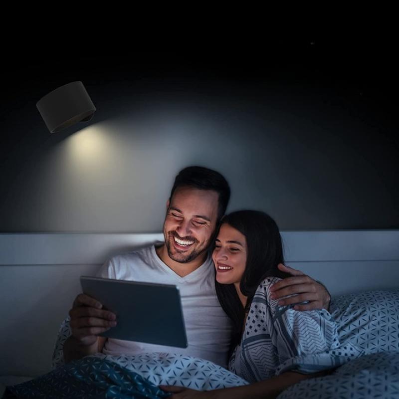LED Wall Lamps, Wall-mounted Lamps with Rechargeable Battery, 3 Color Temperatures & 3 Brightness Levels, 360° Rotatable Magnetic Ball, Wireless Wall Lamps for Study, Reading, Nightstand