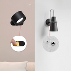 LED Wall Lamps, Wall-mounted Lamps with Rechargeable Battery, 3 Color Temperatures & 3 Brightness Levels, 360° Rotatable Magnetic Ball, Wireless Wall Lamps for Study, Reading, Nightstand