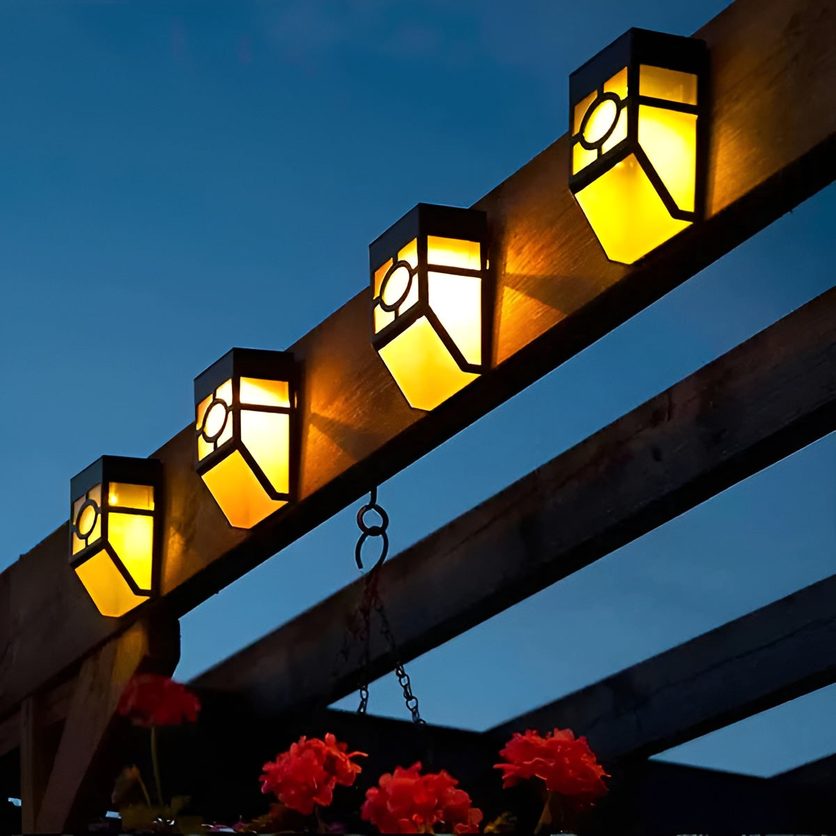 Solar LED Wall Light – Energy Saving and Weatherproof | 2-Pack for Outdoor Use