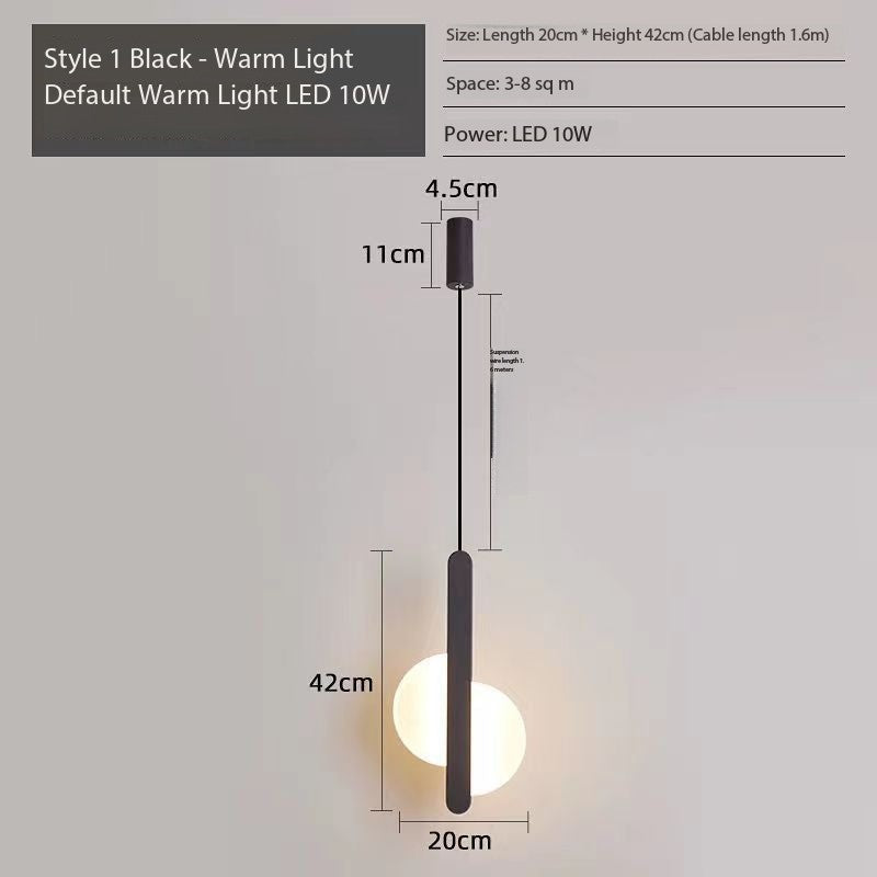 Modern Minimalist Nightstand Pendant Light