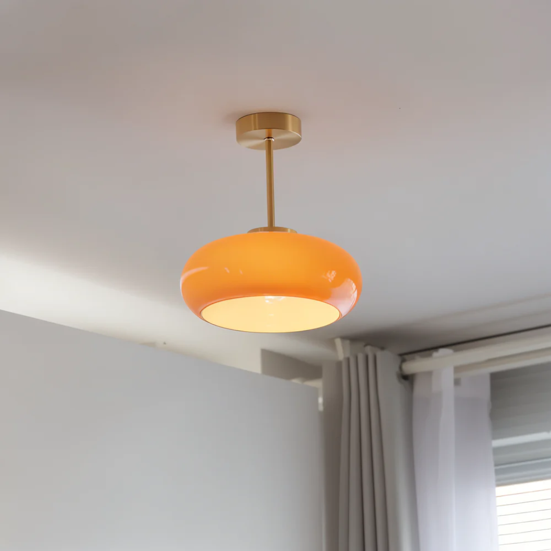 Vintage Yellow Ceiling Light