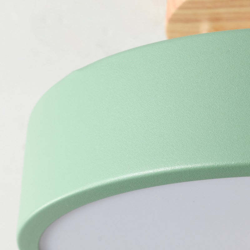 Modern LED ceiling light made of wood – Quinn ceiling lamp for living room, hallway, bedroom, and dining room