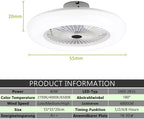 Ceiling fan with lighting 80W with remote control
