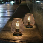RusticMesh Table Lamp Set Industrial Style and Ambient Lighting