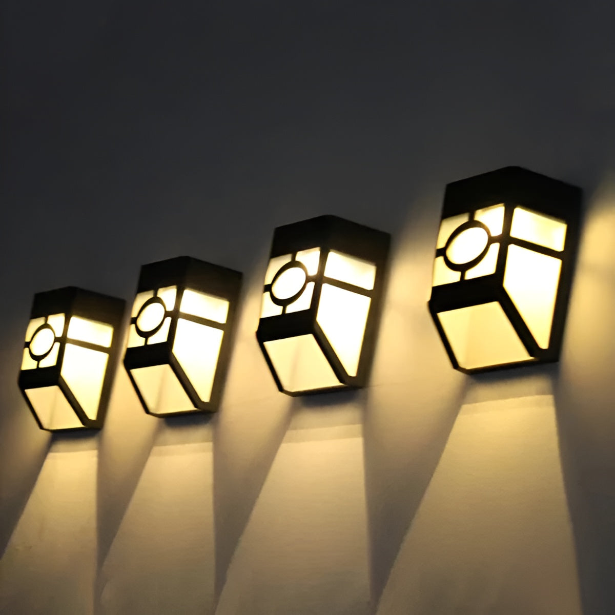Solar LED Wall Light – Energy Saving and Weatherproof | 2-Pack for Outdoor Use