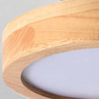Modern LED ceiling light made of wood – Quinn ceiling lamp for living room, hallway, bedroom, and dining room