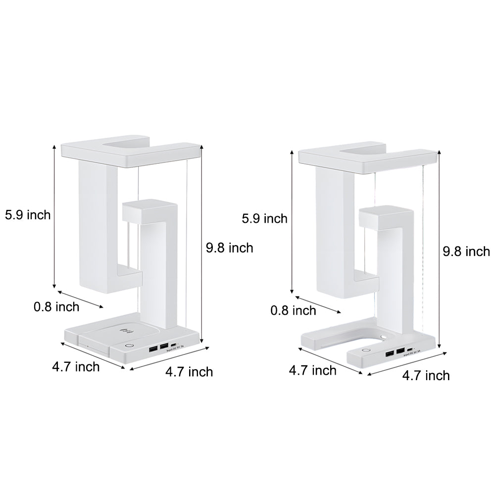 Futuristic table lamp with levitating technology