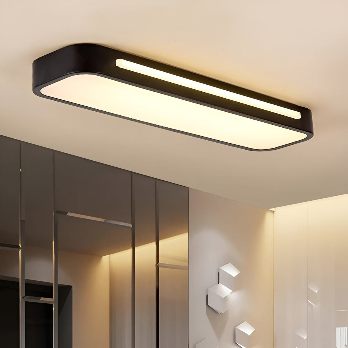Rectangular ceiling light – Clear lines & modern design | Perfect for living room and dining area