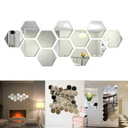 Madigas | Hexagonal Mirror Wall Sticker