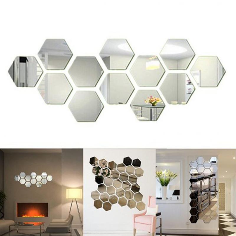 Madigas | Hexagonal Mirror Wall Sticker