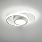 Modern LED ceiling lamp with double ring design - twilight rings